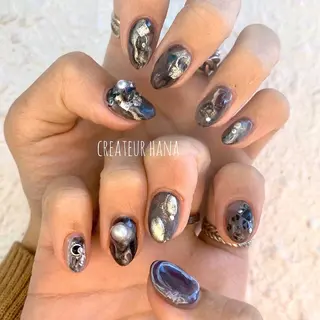 ネイル クレアトゥール華 都賀店所属・三橋 結菜のネイルデザイン