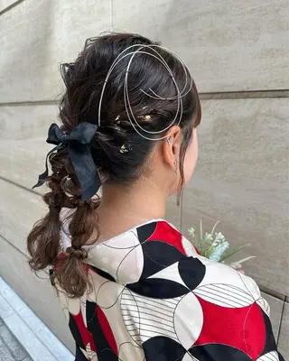 セミロング LEWIN ginza所属・パーマ/カットモデル /mikuのヘアスタイル