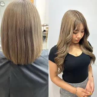 ロング カラー 下妻 カラーエクステ難波のヘアスタイル