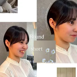 ショート 暖色ショート/ボブ/ 𝕄𝔸ℝ𝕀ℕ♥️のヘアスタイル