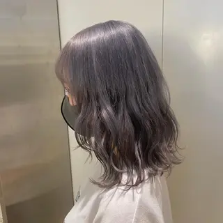 ミディアム カラー Beleza 渋谷所属・Kazusa/渋谷/ エクステ/ハイトーンのヘアスタイル