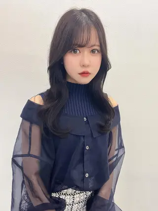 セミロング カラー 韓国/顔周り/透明感 /レイヤー/ひなたのヘアスタイル