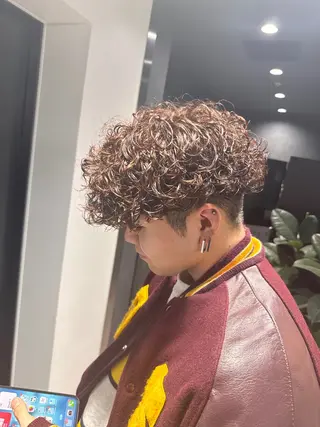 ショート カラー パーマ メンズ 【メンズサロン】 BLUCK 横浜のヘアスタイル