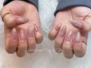 セミロング nail&eyelashsalon atelier fam上本町店所属・アトリエ FAMのネイルデザイン