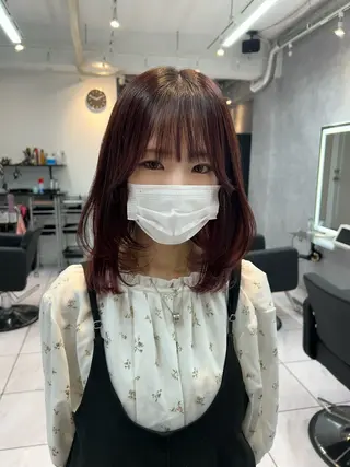 ミディアム カラー _WHITE 天神店 YUMEKA🐻のヘアスタイル