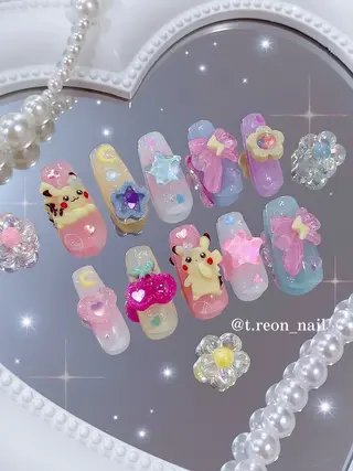 ネイル シェアサロンLei.g(レイジー)所属・3Dアートネイル💗 都築レナのネイルデザイン