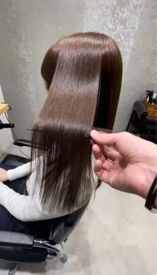 セミロング カラー 髪質改善ヘアケア 艶髪特化/上田のヘアスタイル