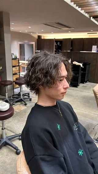 パーマ メンズ 畑中 希望のヘアスタイル