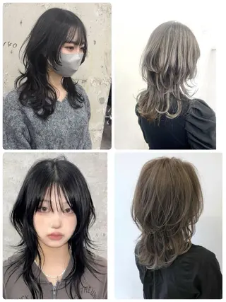 ミディアム ハイレイヤー/ウルフ 吉田ジョウのヘアスタイル