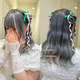 ミディアム カラー エクステ/ハイトーン 🐏☁️miminaのヘアスタイル