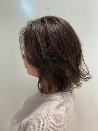 ミディアム カラー 堀切 舞のヘアスタイル