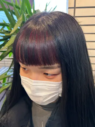 ロング 艶カラー/レイヤー /メンズ/マツエクのヘアスタイル