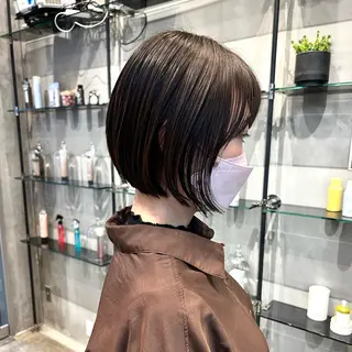 ショート ボブ・レイヤー 田中 励也のヘアスタイル