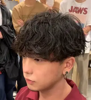 ショート パーマ メンズ fifth 原宿店所属・fifth原宿 今村圭一のヘアスタイル