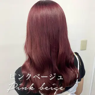 セミロング カラー ガーリー♡女の子っぽ ヘア♡ピンクカラー♡のヘアスタイル