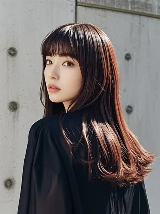 ロング ウルフカット 811 大阪梅田 ウルフのヘアスタイル