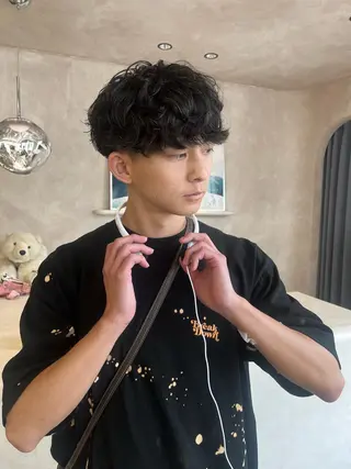 ショート パーマ メンズ Bërg所属・Bërg mimi ‎ ౨ৎ⋆のヘアスタイル