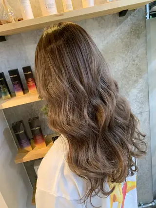 ロング カラー 天野 開のヘアスタイル