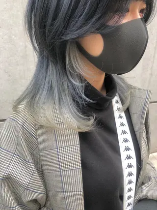 セミロング カラー hayaka todaのヘアスタイル