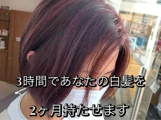ミディアム カラー 白髪ぼかしハイライト 柳川拓哉のヘアスタイル