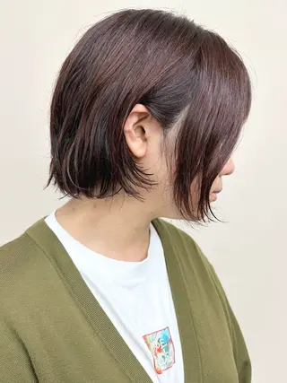 ミディアム 小顔ボブ/お悩み解決 /ボブパーマ/とういのヘアスタイル