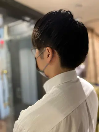 ミディアム ヒロ銀座バーバーショップ難波店所属・縮毛矯正/パーマ 宮河 惇💈のヘアスタイル