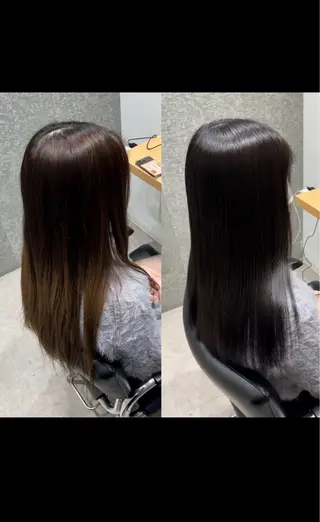 セミロング カラー 髪質改善ヘアケア 艶髪特化/上田のヘアスタイル