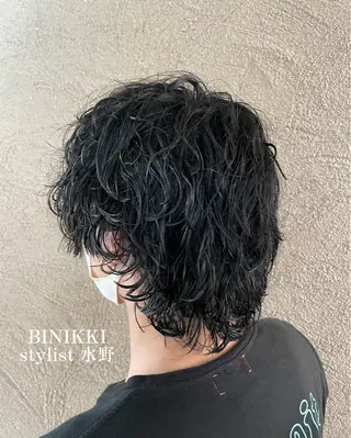 ショート パーマ メンズ 髪質改善 水野のヘアスタイル