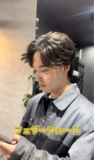 ヘアアレンジ メンズ フェザーオーダー Ｎｏ．1美容師のヘアスタイル