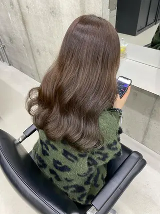 ロング カラー LINOET名古屋所属・ダブルカラー🩶上村 純妃🩶名駅徒歩5分のヘアスタイル