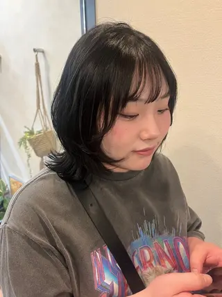 ミディアム レイヤー/暖色/ 髪質改善/永礼芳果のヘアスタイル