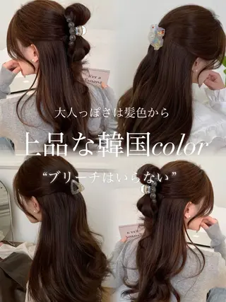 カラー ❤️ブリーチなし💚 ダブルカラー平野実花のヘアスタイル