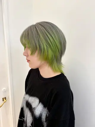 ロング カラー HIKARI🐈‍⬛ レイヤー×デザインのヘアスタイル