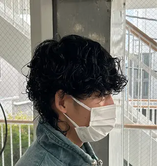 パーマ メンズ カズキ🌼曲がる縮毛 ／くせ毛パーマのヘアスタイル