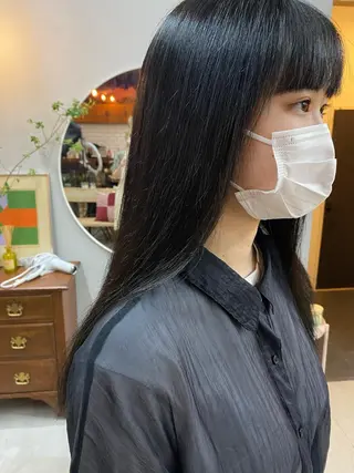ロング カラー ヘアアレンジ メンズ ネイル マツエク・マツパ アイブロウ chapter問屋町 💘小室明華のヘアスタイル