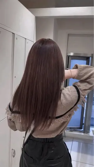 ロング カラー 💖大人韓国ヘア💖 韓国艶カラー【銀座】のヘアスタイル