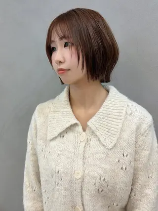 ショート zina S札幌 髪質改善&トリートメント&艶髪【ジーナ】所属・🍒韓国風ボブ🍒 syoのヘアスタイル