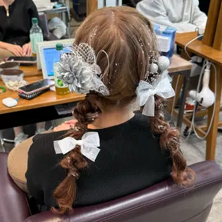 ロング ハイトーン/ダブル カラー/あやかのヘアスタイル