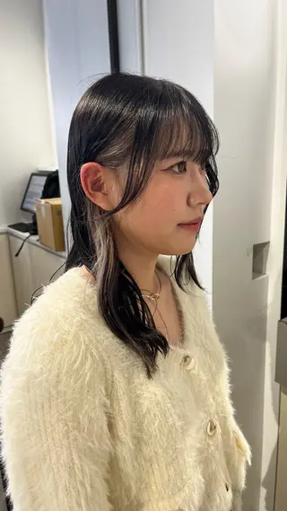 ロング カラー メンズパーマ/ メッシュ📍ユリのヘアスタイル