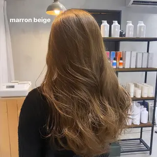 ミディアム カラー パーマ ヘアアレンジ ネイル マツエク・マツパ アイブロウ M所属・ハイトーン/透け感 カラー🎀真香のヘアスタイル