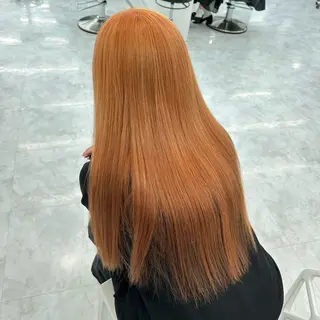 セミロング カラー ダブルカラー 韓国レイヤーKYONのヘアスタイル