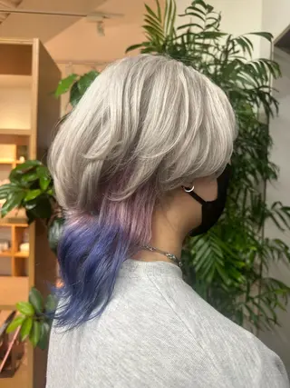 カラー ブリーチカラー/ わきたちえ🌻のヘアスタイル