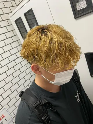 パーマ メンズ メンズブリーチカラー /パーマ ごーた立川のヘアスタイル