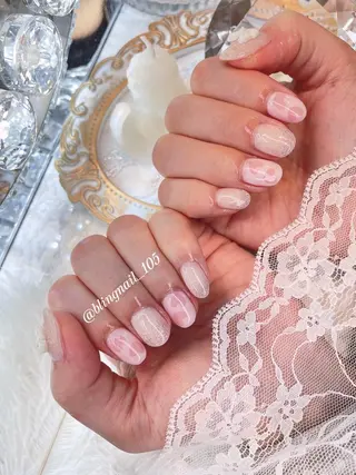 ネイル 23時まで❤︎韓国、 ワンホンネイルのネイルデザイン