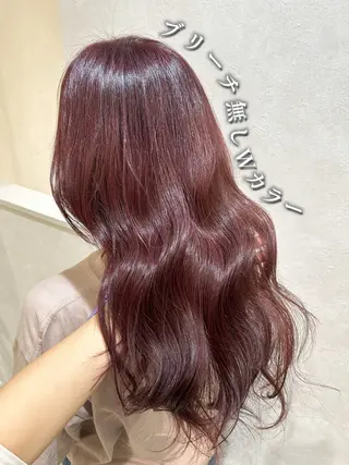 ロング カラー 《艶髪縮毛矯正》 かのん☽⑅ ˖のヘアスタイル