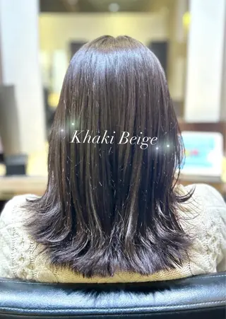 セミロング カラー ⭐️似合わせアップ ⭐️並木奏絵のヘアスタイル