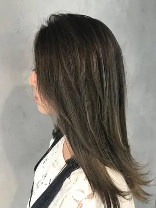 セミロング 渋谷ハイトーン/ デザインカラー阿部のヘアスタイル