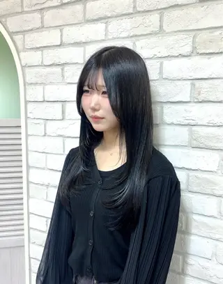 ロング カラー 新規50%off /韓国風/吉田 響歌のヘアスタイル