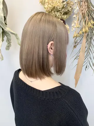 ショート レイヤー×縮毛矯正 深見 拓のヘアスタイル