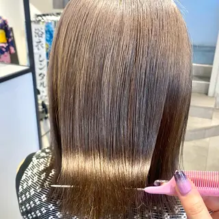 ミディアム カラー 酸性ストレート・ メンズ  三原 楊子のヘアスタイル